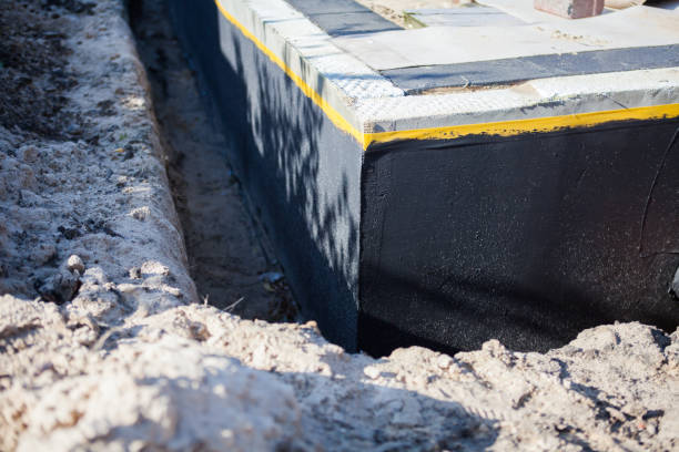 Residential Interior Drainage System installation at a Vincent, AL home by SJ Waterproofing Pros